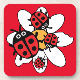 lieveheersbeestje en lieveheersbeestje familie bier onderzetter