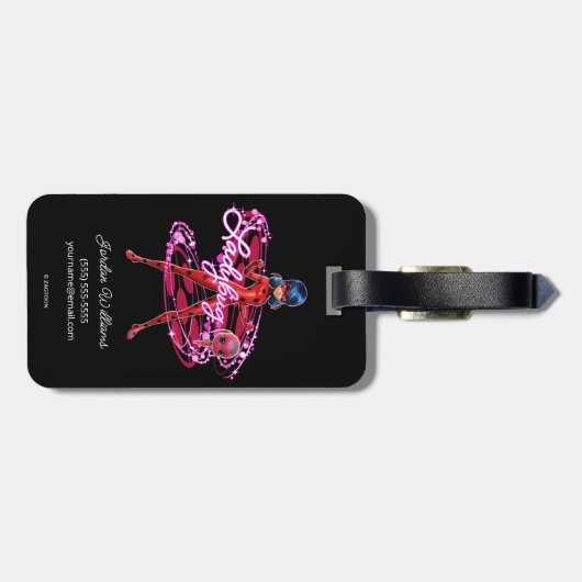 Lieveheersbeestje en Tikki Graphic Bagagelabel (Achterkant horizontaal)