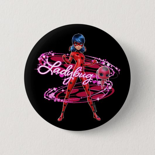 Lieveheersbeestje en Tikki Graphic Ronde Button 5,7 Cm (Voorkant)