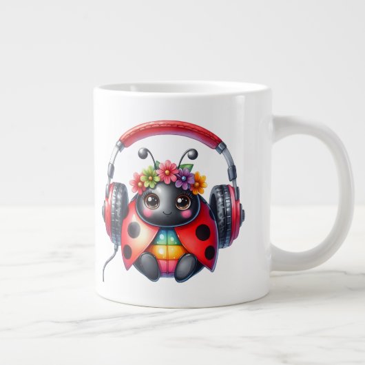 Lieveheersbeestje - Extra grote koffie mok (Rechts)