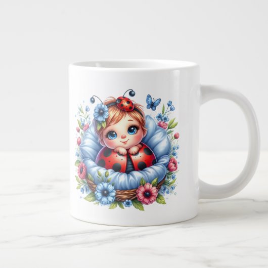 Lieveheersbeestje - Extra grote koffie mok (Rechts)
