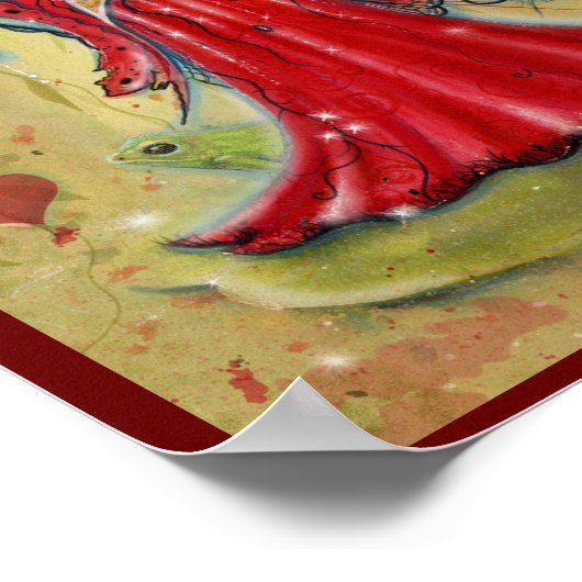 Lieveheersbeestje Fee Hart valentijnfeë by Renee  Poster (Hoek)