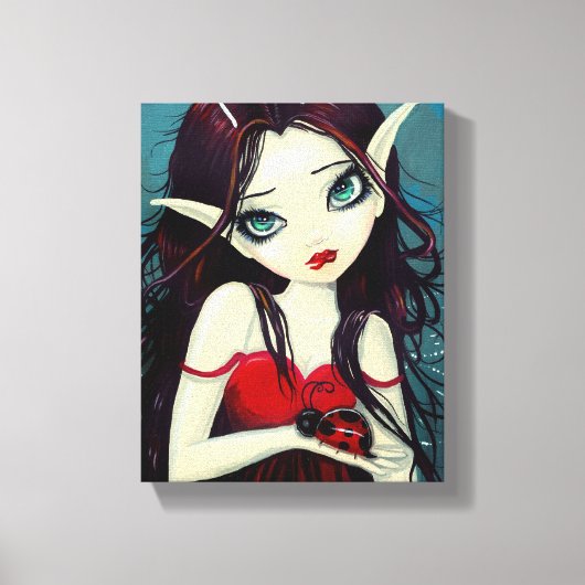 Lieveheersbeestje Fee Ingepakt Canvas Print (Voorkant)