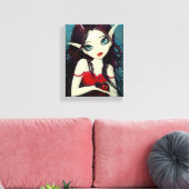 Lieveheersbeestje Fee Ingepakt Canvas Print (Insitu (Woonkamer))