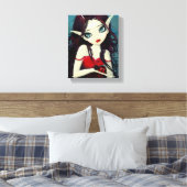 Lieveheersbeestje Fee Ingepakt Canvas Print (Insitu (Slaapkamer))