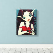 Lieveheersbeestje Fee Ingepakt Canvas Print (Insitu (Houten vloer))