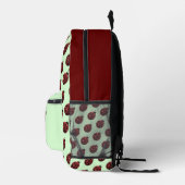 Lieveheersbeestje glinstert rood patroon groen aan bedrukte rugzak (Rechts)