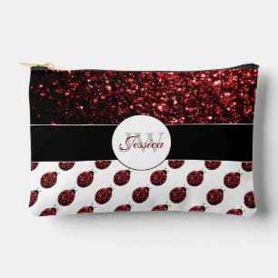 Lieveheersbeestje glinstert rood patroon wit aange etui