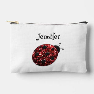 Lieveheersbeestje glinstert rood patroon wit aange etui