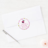 Lieveheersbeestje Groen Roze Gift Favor Label (Envelop)