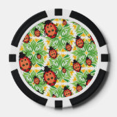 lieveheersbeestje groene achtergrond poker chips (Voorkant)