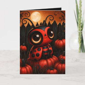 Lieveheersbeestje Halloween Illustratie Kaart