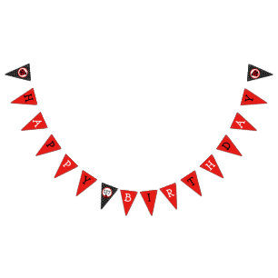 Lieveheersbeestje Happy Birthday Bunting Flag Bann Vlaggetjes