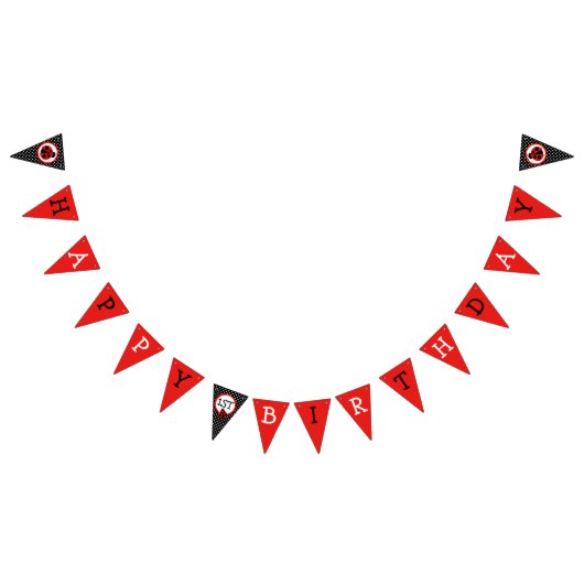Lieveheersbeestje Happy Birthday Bunting Flag Bann Vlaggetjes (Alle)