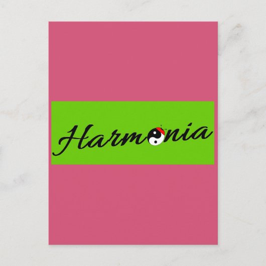 Lieveheersbeestje Harmonia zen Briefkaart (Voorkant)