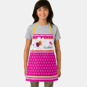 Lieveheersbeestje hart bloem stip roze wit geel cu schort (Insitu)