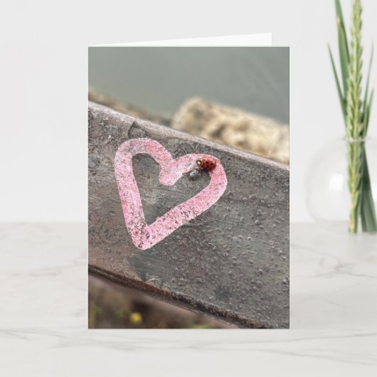 Lieveheersbeestje Hart Kaart (Voorkant)