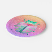 Lieveheersbeestje hart patroon schattige glitter g papieren bordje (Gekanteld)