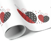 Lieveheersbeestje Hart schattig Cadeaupapier (Rol Hoek)