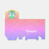 Lieveheersbeestje hart schattige glitter look grad bedankdoosjes (Uitgevouwen)