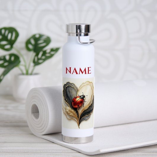 Lieveheersbeestje Hartblad Waterfles (Yoga (Gedraaid) )