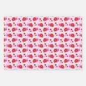 Lieveheersbeestje Harten Patroon Roze Inpakpapier Vel (Voorkant)