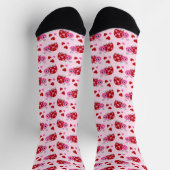 Lieveheersbeestje Hearts Pattern Pink Sokken (Top)
