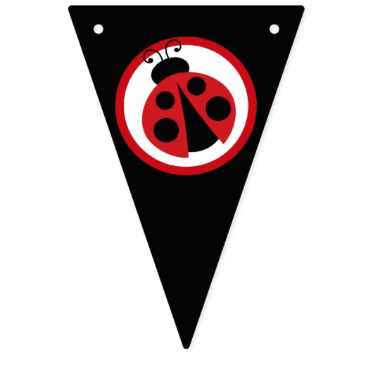 Lieveheersbeestje Het is een meisje Baby shower vl Vlaggetjes (Tweede vlag)