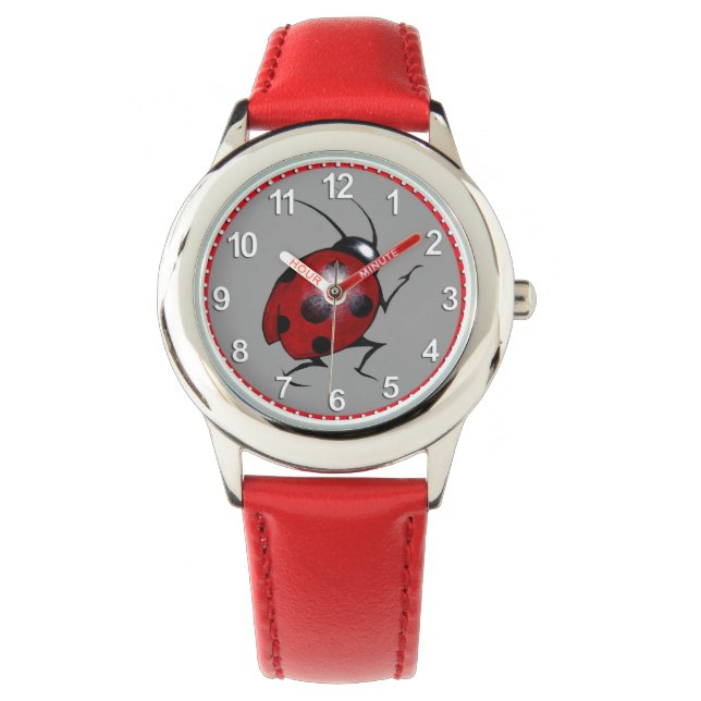 lieveheersbeestje horloge (Voorkant)