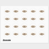 Lieveheersbeestje in bloei Zachte monochrome natuu Ronde Sticker (Vel)