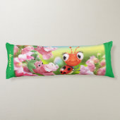 Lieveheersbeestje in bloementuin.Giant custom Lichaamskussen (Achterkant)