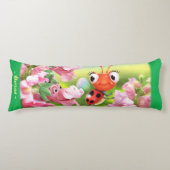 Lieveheersbeestje in bloementuin.Giant custom Lichaamskussen (Voorkant)