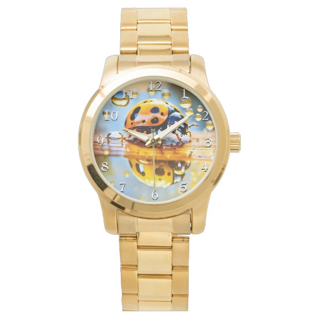 Lieveheersbeestje in de regen horloge (Voorkant)