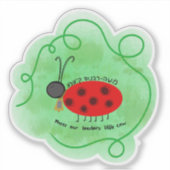 Lieveheersbeestje in het Jiddisch Sticker (Voorkant)