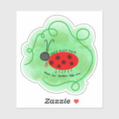 Lieveheersbeestje in het Jiddisch Sticker (Vel)