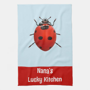 Lieveheersbeestje in Nana's Gelukskitchen Theedoek