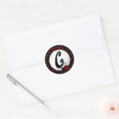 Lieveheersbeestje Initiaal C ronde Stickers (Envelop)