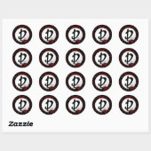 Lieveheersbeestje Initiaal D ronde Stickers (Vel)