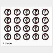 Lieveheersbeestje Initiaal P Ronde Stickers (Vel)