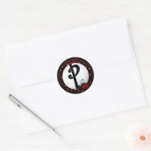 Lieveheersbeestje Initiaal P Ronde Stickers (Envelop)
