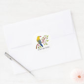 lieveheersbeestje insect lekker kleurrijk vogelmei ronde sticker (Envelop)