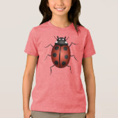 Lieveheersbeestje insect ontwerp Tri-Blend shirt (Voorkant)
