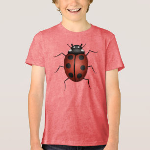 Lieveheersbeestje insect ontwerp Tri-Blend shirt
