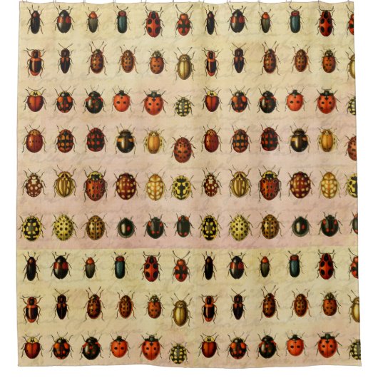 lieveheersbeestje insectenbeestje douchegordijn (Voorkant)