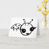 Lieveheersbeestje Kaart (Gele Bloem)