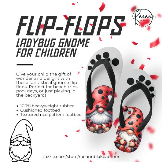 Lieveheersbeestje-kabouter-kinderenslippers Kinder Teenslippers