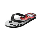 Lieveheersbeestje-kabouter-kinderenslippers Kinder Teenslippers (Schuin)