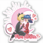 Lieveheersbeestje & kat Noir | Ma Amour Sticker (Voorkant)