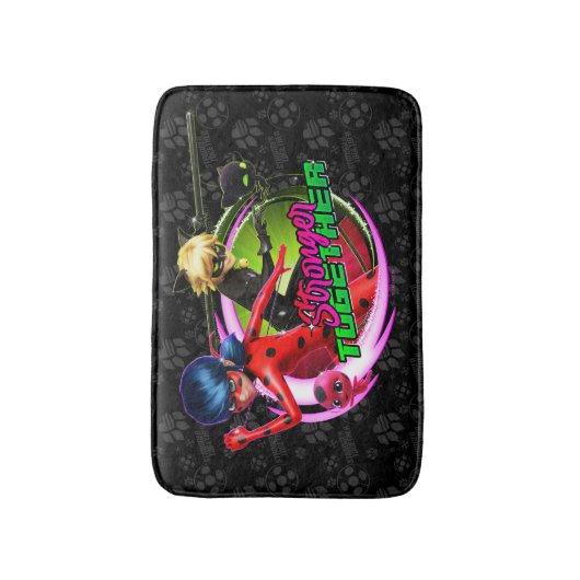 Lieveheersbeestje & kat Noir | Samen sterker Badmat (Voorkant Verticaal)