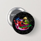 Lieveheersbeestje & kat Noir | Samen sterker Ronde Button 5,7 Cm (Voorkant /achterkant)